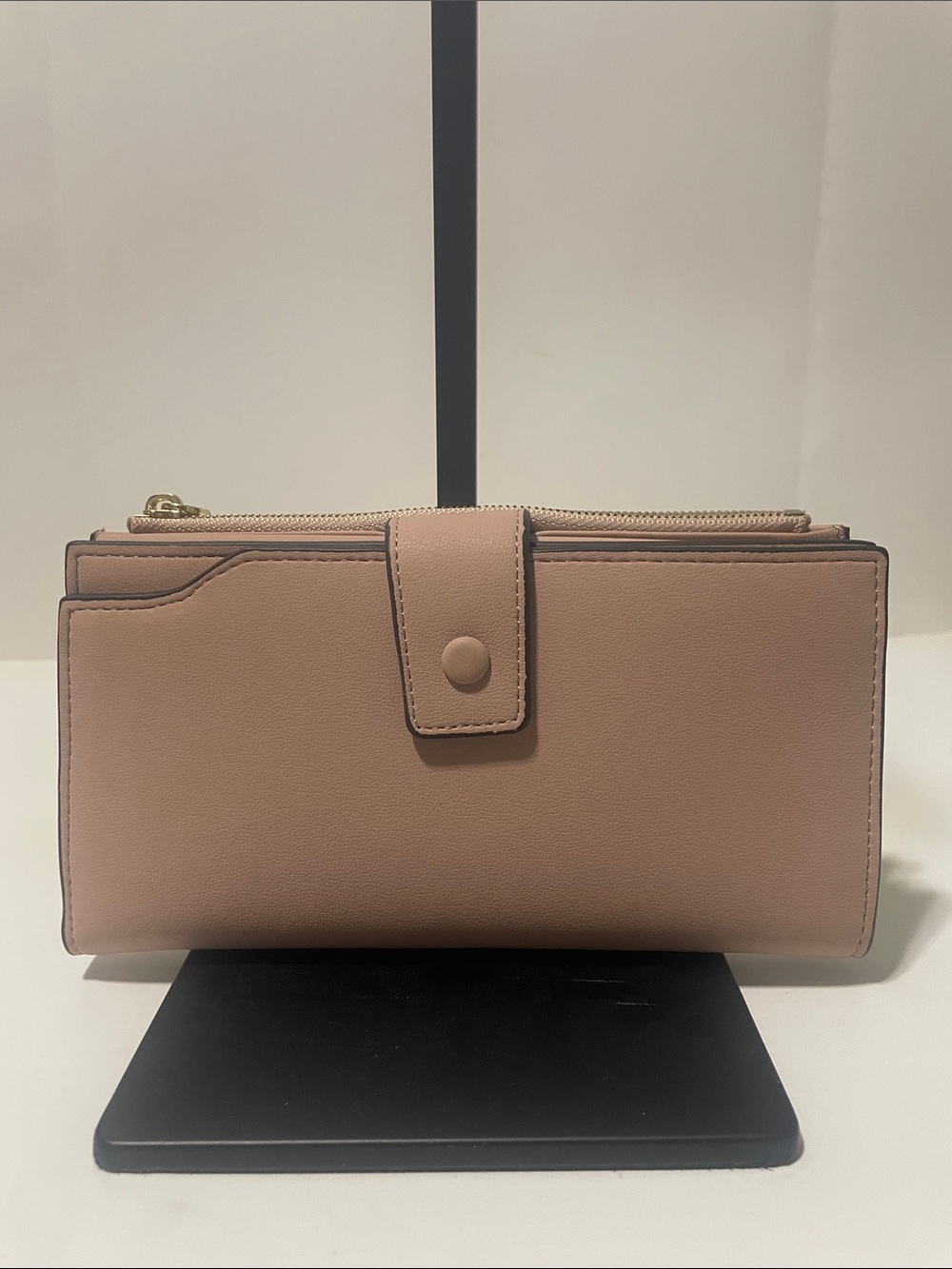 Women's Travelambo Leather Snap Wallet - Blush Pink